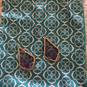 Alex Silver Drop Earrings In Amethyst Quartz